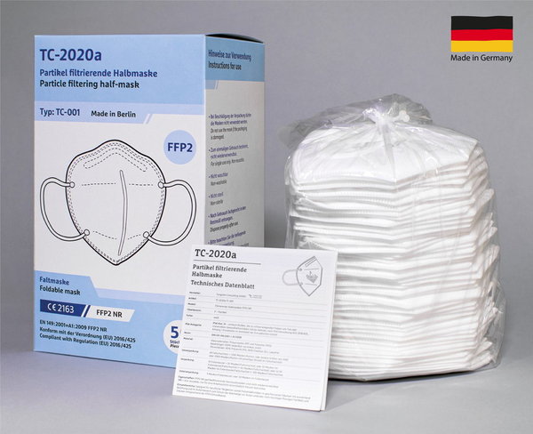 FFP2 Halbmaske Deutsches Qualitätsprodukt 50 Stk.