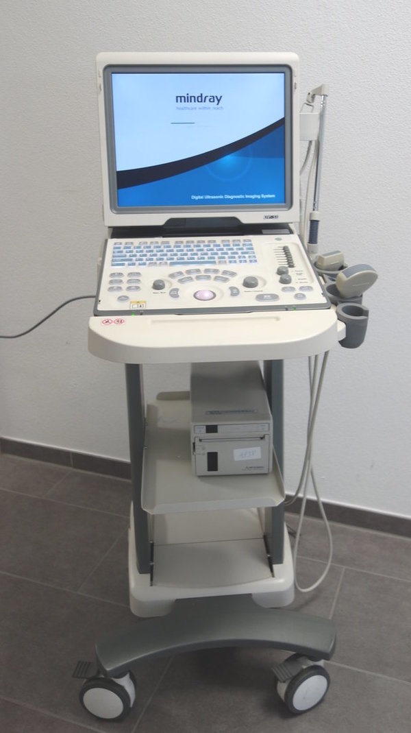 Ultraschallgerät Mindray DP-50 mit Gerätewagen und 2 Sonden mit Printer